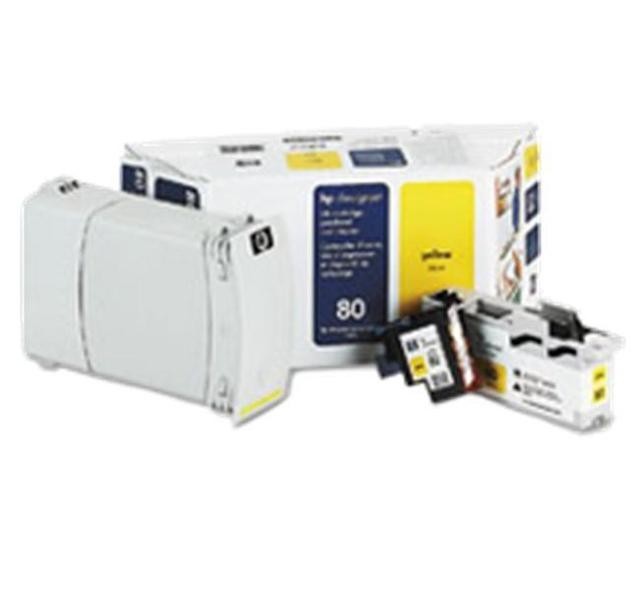 HP C4893A (80)(Yellow Value Pack, Printhead + 350ml Cartidge)